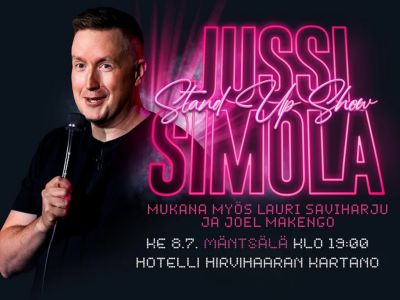 Jussi Simola Stand Up Show Ke 8.7.2026 klo 19:00